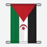 The flag of algeria is shown on a white background vector
