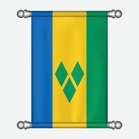 The flag of saint vincent and the grenadines vector