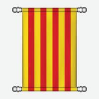 A flag with a red and yellow stripe vector