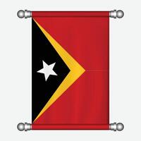 Flag of the republic of timor, and transparent vector
