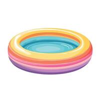 Brightly Colored Inflatable Pool for Water Play vector