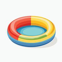 Compact Inflatable Swimming Pool for Warm Weather vector