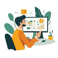Individual Typing and Working in Digital Environment vector