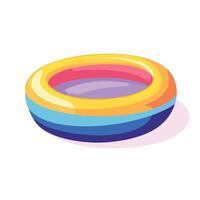 Bright and Fun Inflatable Pool Design vector