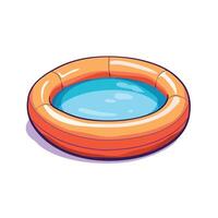 Lightweight Inflatable Swimming Pool Isolated vector