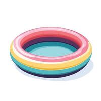 Family-Friendly Inflatable Pool for Fun Times vector
