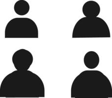 Team illustration art for business profiles for unknown anonymous persons vector