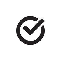 Check mark icon illustration on white background vector