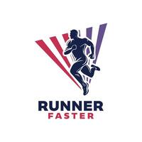 silhouette of running man vector