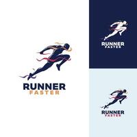 Running marathon, icon and symbol with ribbon vector