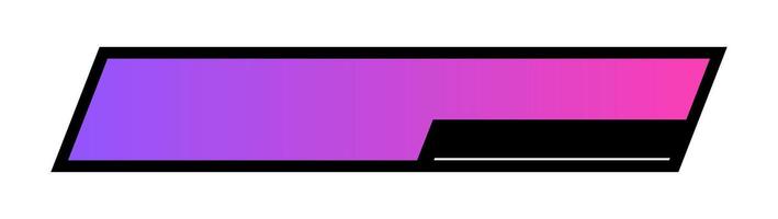 Futuristic element illustration. Colorful lower third overlay. vector