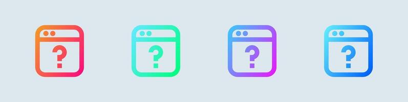 Forget line icon in gradient colors. Password signs illustration. vector
