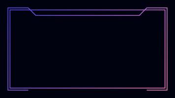 Landscape frame for media player interface. Online stream futuristic technology style. vector