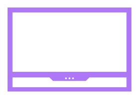 Landscape frame for media player interface. Online stream futuristic technology style. vector