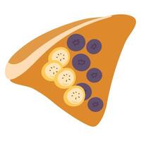 Crepes With Berry Compote And Chocolate vector