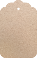 Brown Textured Craft Paper Tag png