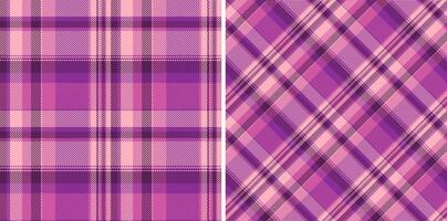 Texture seamless of background fabric check with a pattern plaid textile tartan. Set in halloween colors. Greeting card designs. vector