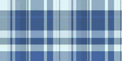 No people texture tartan background, style check textile pattern. Tidy fabric seamless plaid in blue and light colors. vector