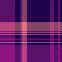 Internet texture plaid fabric, colour check seamless. Crease textile tartan background pattern in dark and magenta colors. vector