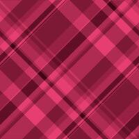 Strong tartan background seamless, tracery textile check fabric. Short plaid texture pattern in red and temptation colors. vector