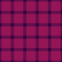 Smooth texture plaid check, hippie tartan seamless background. Diwali textile fabric pattern in dark and pink colors. vector