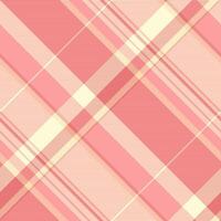 International textile pattern, close up fabric texture check. Smooth seamless background tartan plaid in red and light goldenrod yellow colors. vector