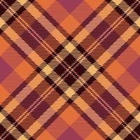 Carnival seamless background plaid, goose foot check texture. Professional textile pattern fabric tartan in orange and dark colors. vector
