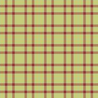 Iconic textile tartan background, girl pattern plaid. Editable check seamless fabric texture in lime and red colors. vector