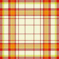 Jersey check fabric background, bright seamless texture plaid. December tartan textile pattern in light and red colors. vector