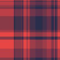 Dye tartan texture textile, india plaid fabric. Cross seamless pattern check background in red and pink colors. vector