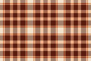 Summertime check fabric background, merry christmas plaid pattern texture. Hanukkah tartan seamless textile in orange and red colors. vector