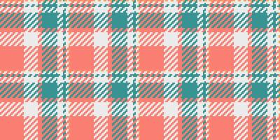 Large background check seamless, folded texture fabric . Good textile pattern plaid tartan in salmon and white colors. vector