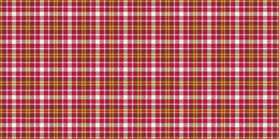 Customizable texture background textile, pano tartan pattern . Cozy seamless plaid fabric check in red and light colors. vector