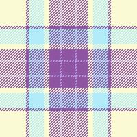 Best plaid background tartan, hunter pattern texture. Place seamless fabric check textile in light goldenrod yellow and purple colors. vector