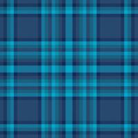 Cute check seamless tartan, poster textile plaid. Teal pattern background fabric texture in blue and cyan colors. vector