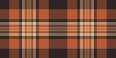 Graphical pattern seamless check, package plaid fabric background. Eps tartan texture textile in orange and dark colors. vector