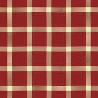 Curtain check seamless , decorate plaid background pattern. Handkerchief textile fabric texture tartan in red and light colors. vector