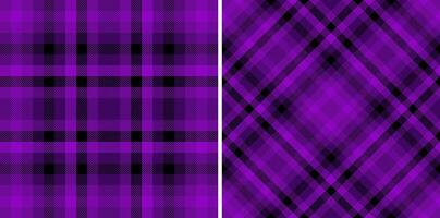 Tartan seamless check of background pattern plaid with a fabric textile texture. Set in dark colors. Chic home decor ideas. vector