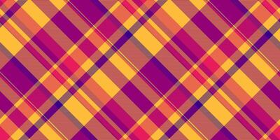 Windowpane pattern fabric , livingroom plaid tartan background. Checked check texture textile seamless in amber and pink colors. vector