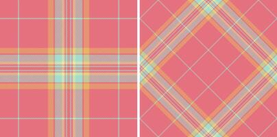 Pattern seamless of check plaid textile with a texture tartan background fabric. Set in pastel colors for fashion design sample ideas. vector