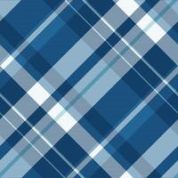 Dreamy textile pattern, autumn plaid texture background. Old check fabric tartan seamless in cyan and alice blue colors. vector