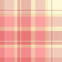 Baby pattern seamless fabric, row tartan textile texture. Household background plaid check in red and light goldenrod yellow colors. vector