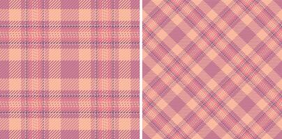 Fabric background plaid of texture tartan textile with a pattern check seamless. Set in warm colors for herringbone patterns in fashion and design. vector
