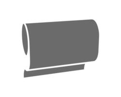 Textile roll icon. Paper tube illustration design for kitchen cleaning towel, carpet, scroll whatman, fabric. vector
