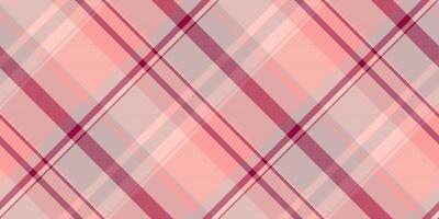 Scenery pattern fabric tartan, large background textile seamless. Back to school check texture plaid in pastel and red colors. vector