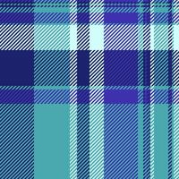 Eps textile pattern tartan, diamond background check. Vibrant plaid texture fabric seamless in cyan and blue colors. vector