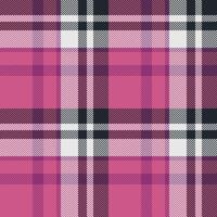 Deco fabric tartan, king seamless background textile. Composition texture pattern plaid check in pink and dark colors. vector