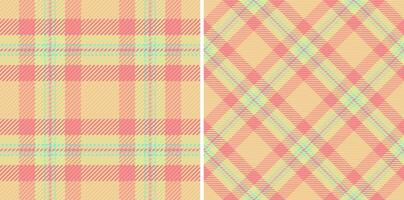 Texture pattern textile of tartan background plaid with a fabric seamless check . Set in rainbow colors for Easter fashion ideas, stylish celebration. vector