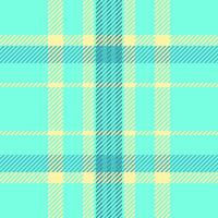 Eps fabric textile tartan, table cloth seamless plaid. Unique pattern background texture check in teal and yellow colors. vector