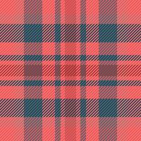 Everyday check tartan, gentleman fabric texture textile. Show pattern background plaid seamless in red and cyan colors. vector
